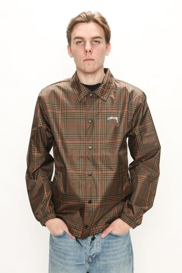 Stussy チェック柄 コーチジャケット