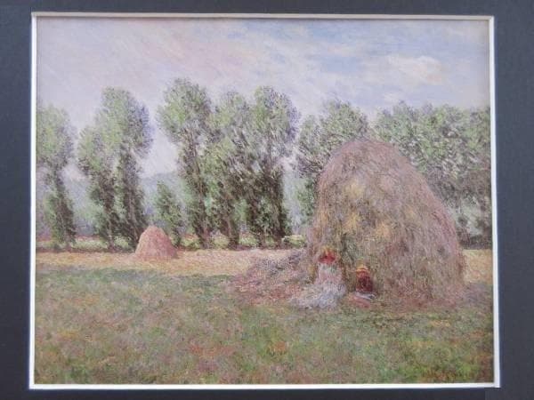 クロード・モネ　積みわら　図録・レゾネより　状態良好　新品額装付