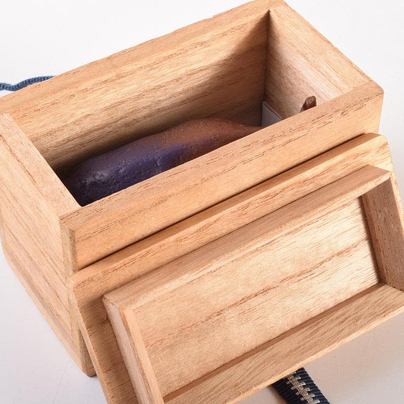 茶道具　乾漆　内金溜　あけび香合　時代箱付　V　R7588