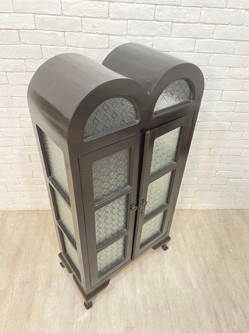 【東京都内23区配送無料】アンティーク　キャビネット　ガラスケース　ショーケース