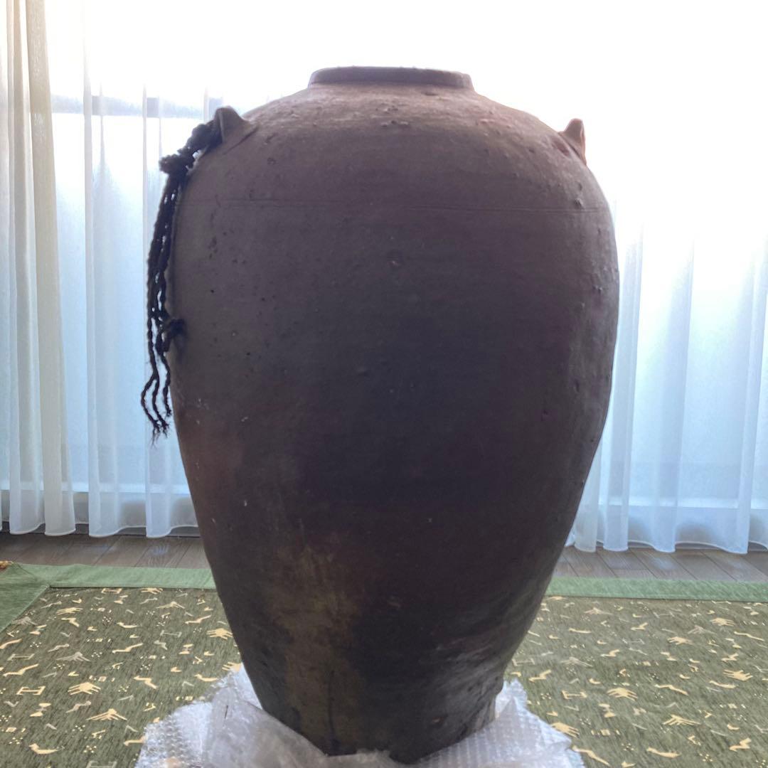 古備前　三耳大壺　陶器　室町時代