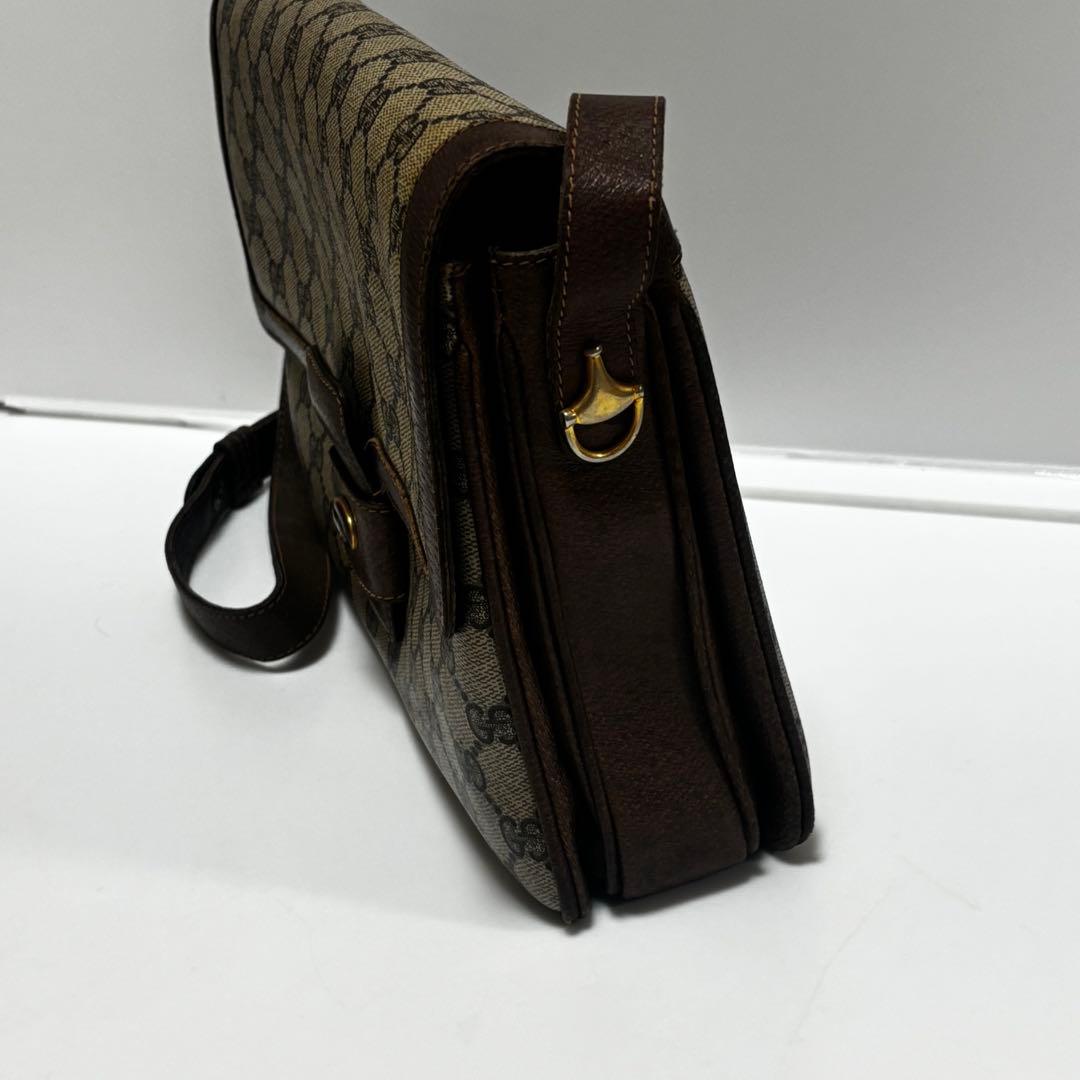 GUCCI オールドグッチ GGショルダーバッグ レザー ブラウン系