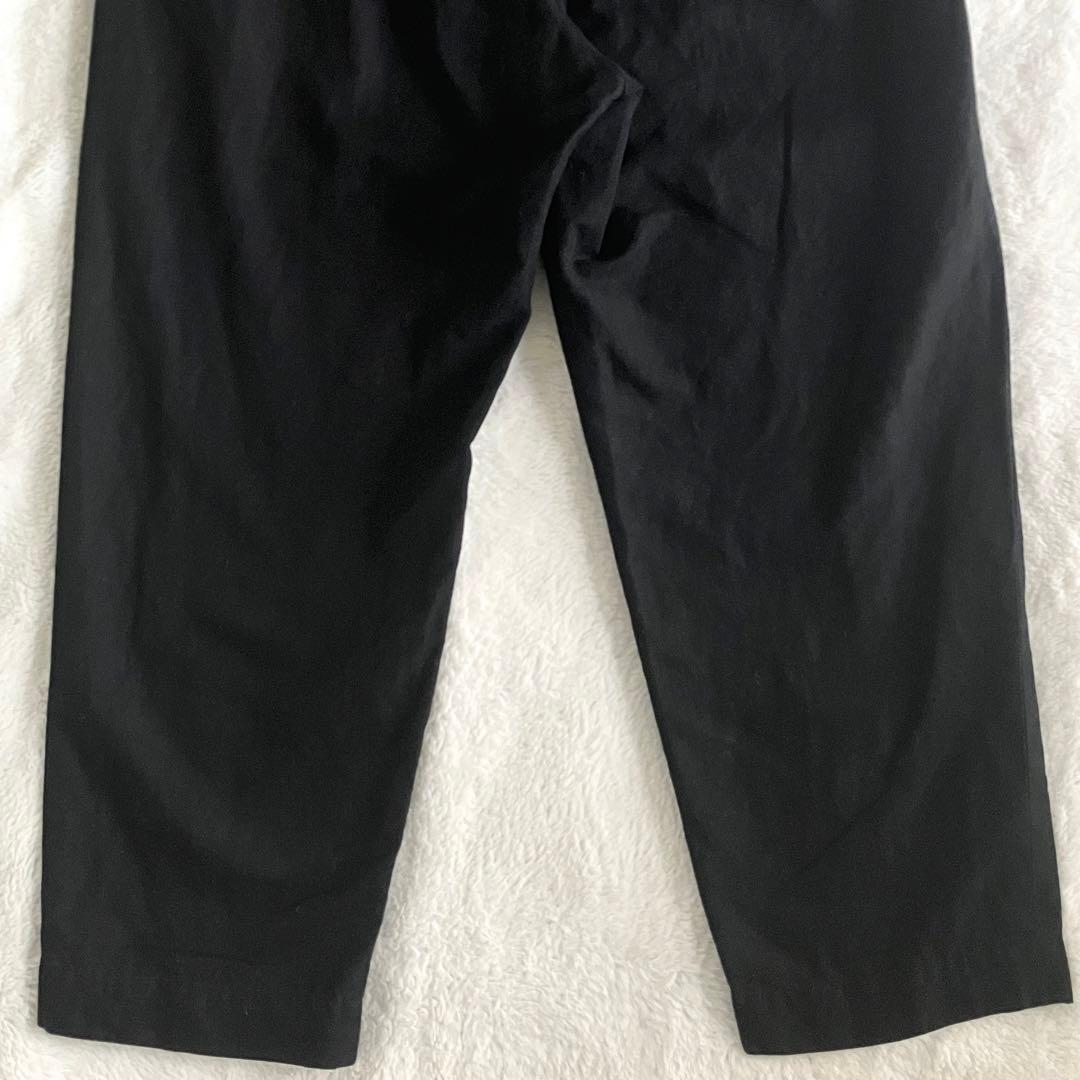 マーガレットハウエル 23SS コットンリネンツイル パンツ 1 ブラック