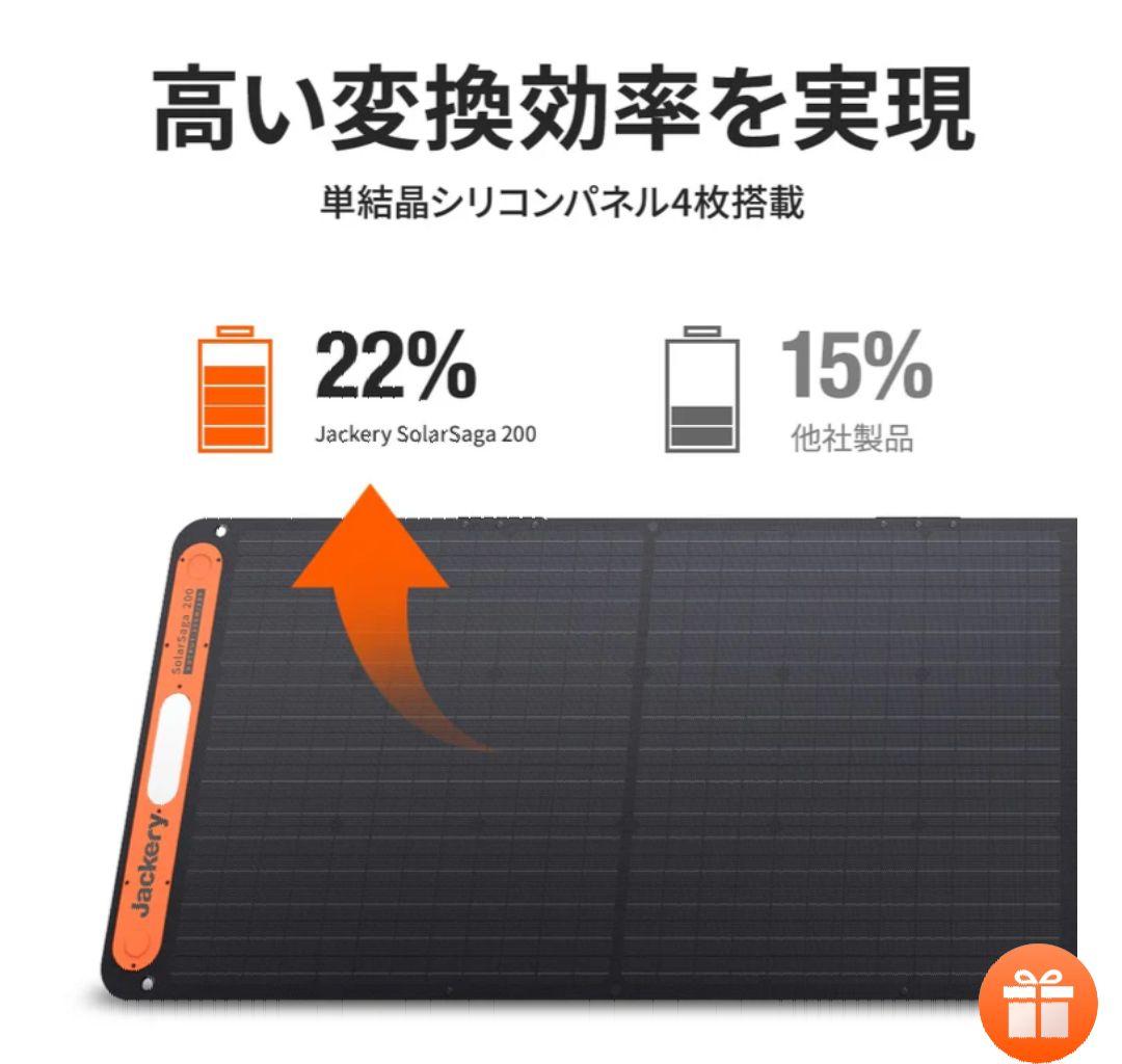 Jackery SolarSaga 200W ソーラーパネル 2枚セット