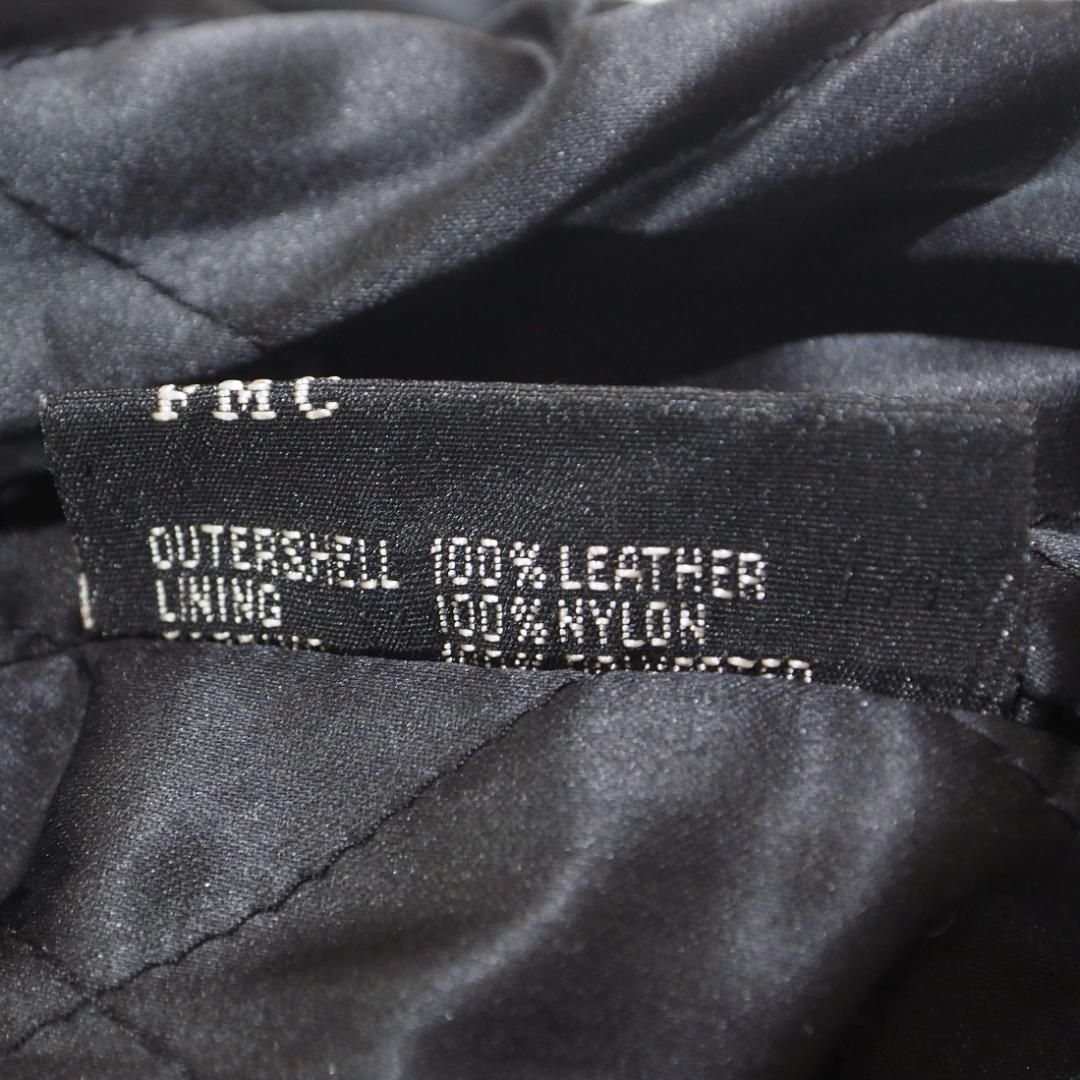 アメリカンノスタルジア ライダースジャケット 本革 ブラック 肉厚レザー XL