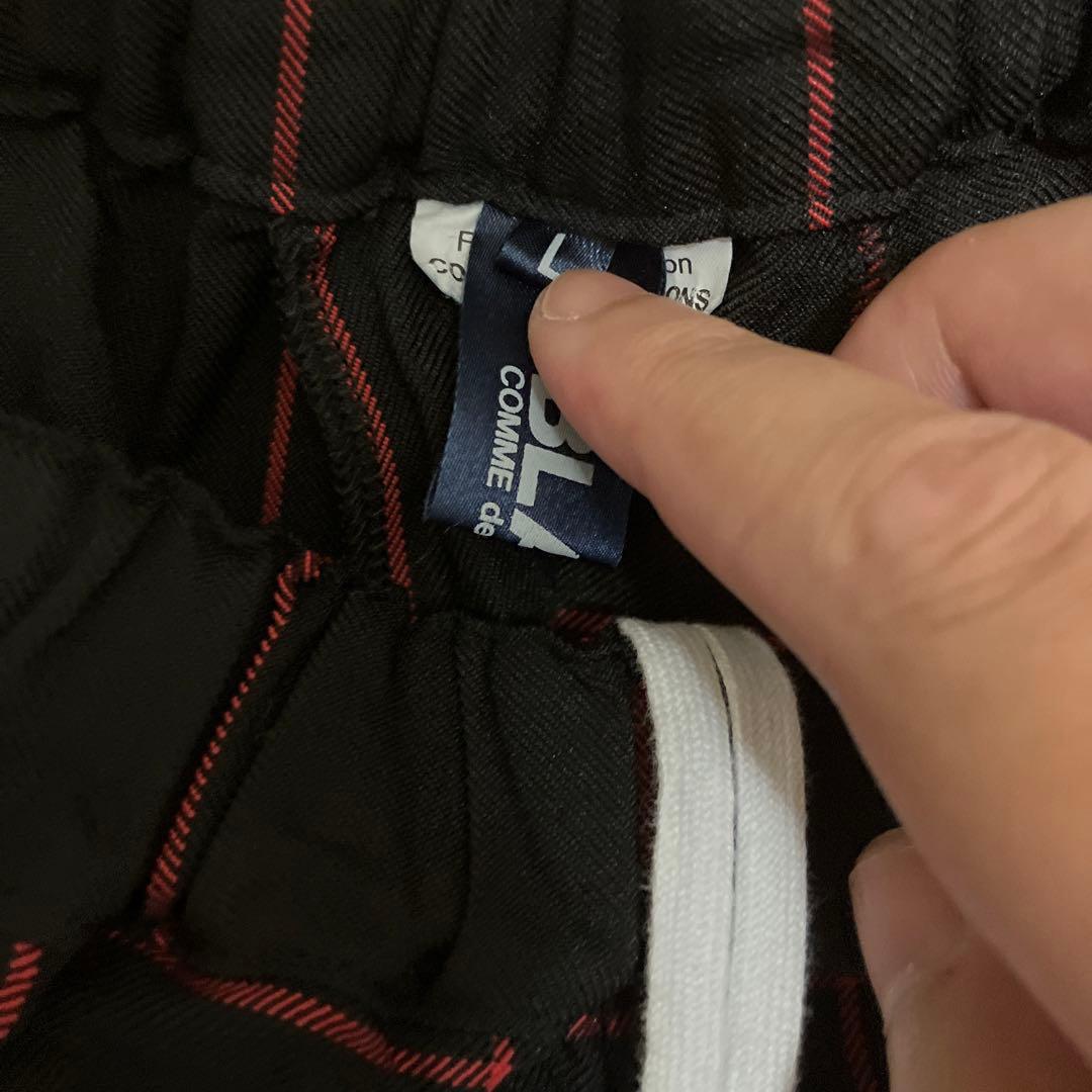 完売商品ブラックコムデギャルソン格子柄バルーンパンツ