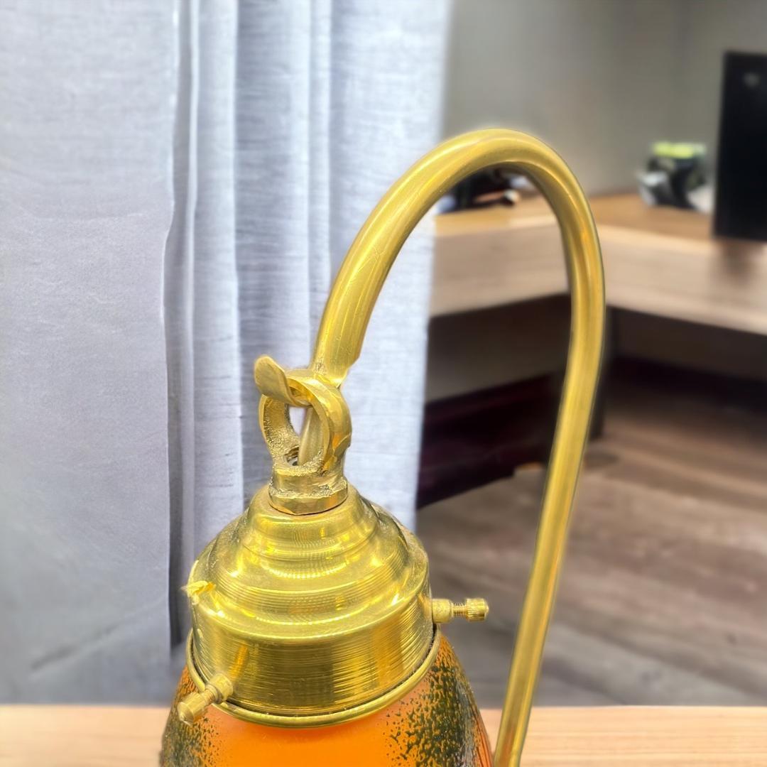 G63ドームナンシー　吊り卓上照明　アンテルカレール　被せガラス　47cm