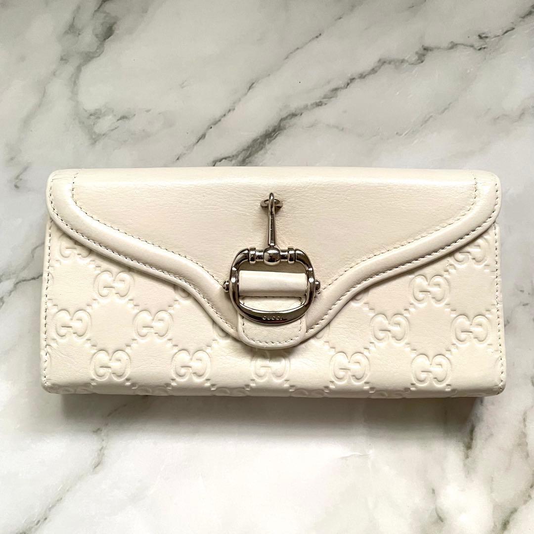 GUCCI グッチ　長財布　ホースビット　美品　2つ折り財布　0113-⑦