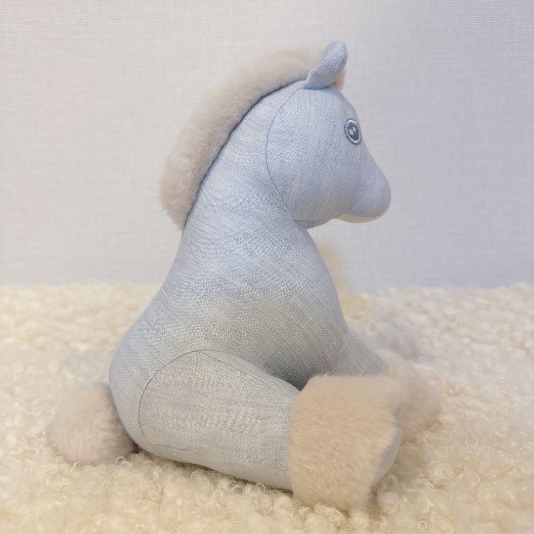 HERMES エルメス ベビーエルミー ぬいぐるみ 馬　水色