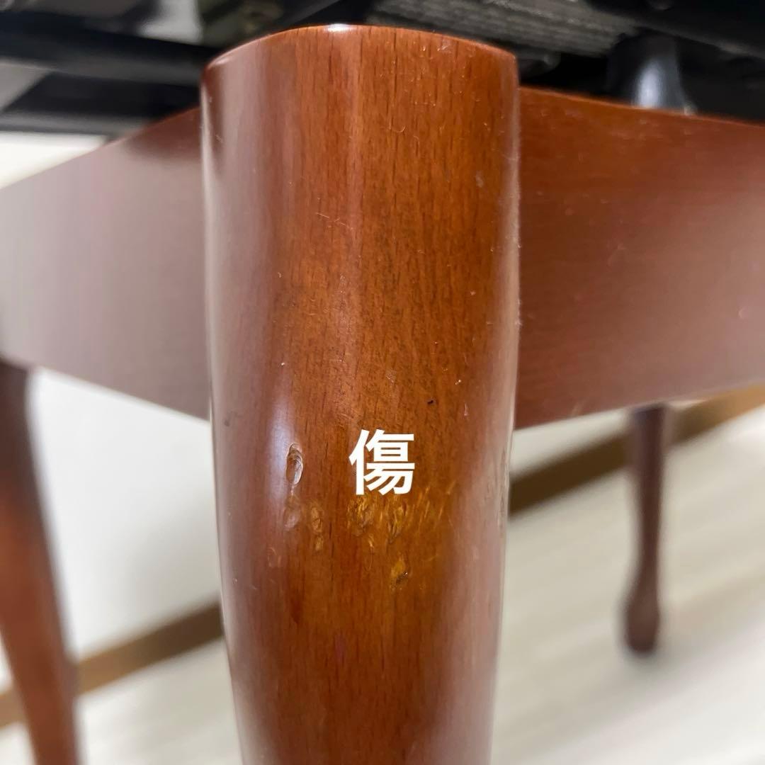【中古良品】ピアノ高低自在椅子・木目猫脚（送料込）