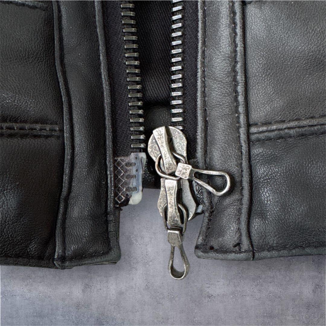 【専用出品】SHELLAC レザーダウンジャケット 羊革 ファー取外可 48