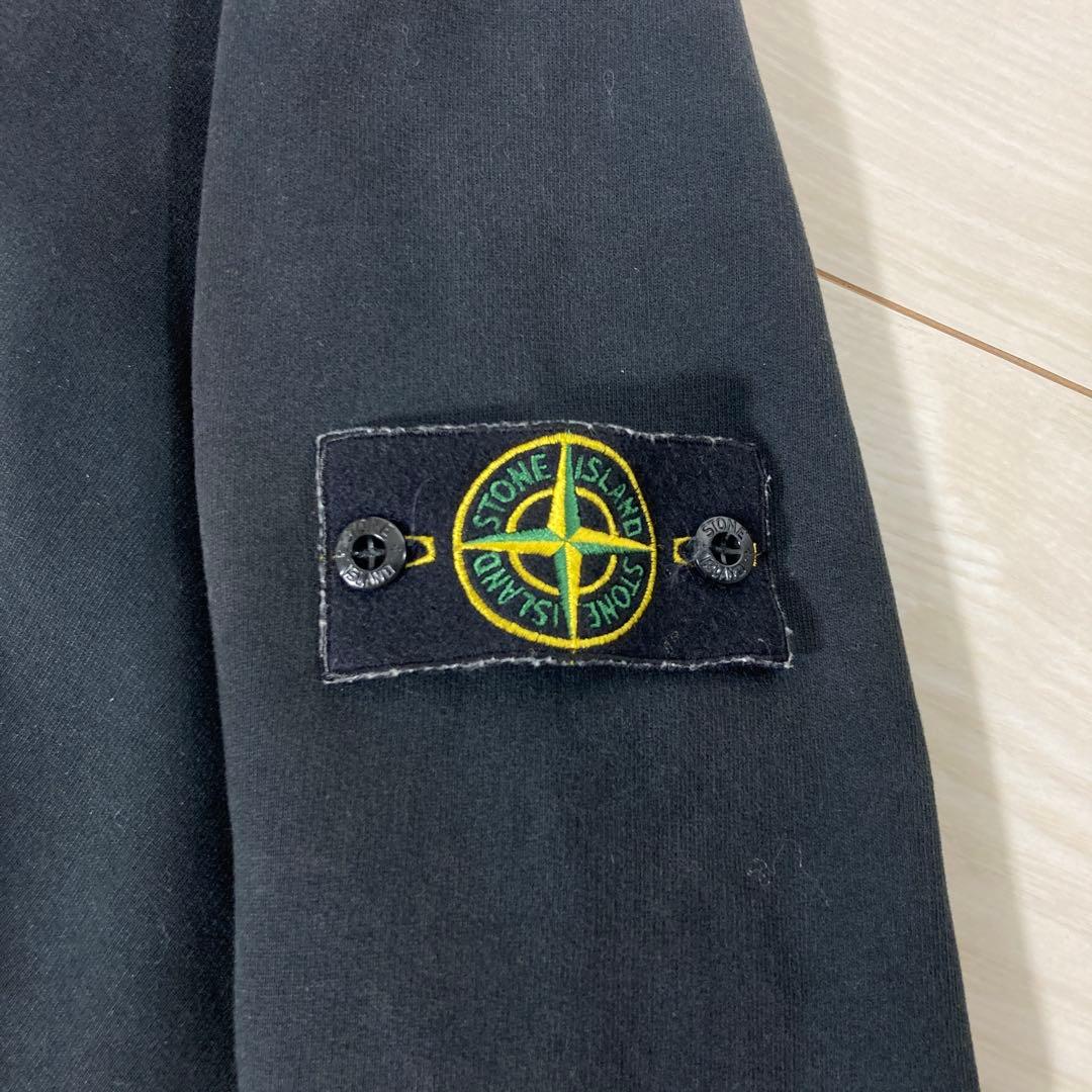 【QR確認済】レア3L ストーンアイランド ワッペンロゴ パーカー黒 入手困難