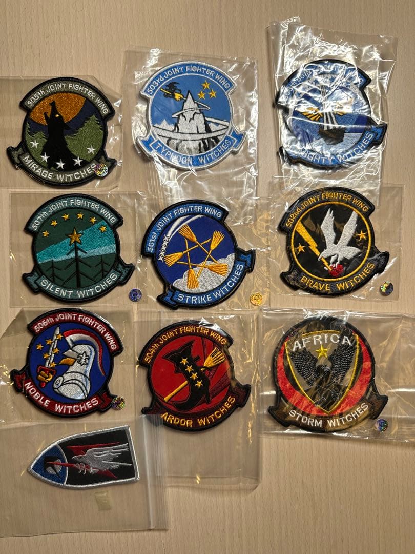 ストライクウィッチーズ ワッペン 10枚　セット　バラ売り不可