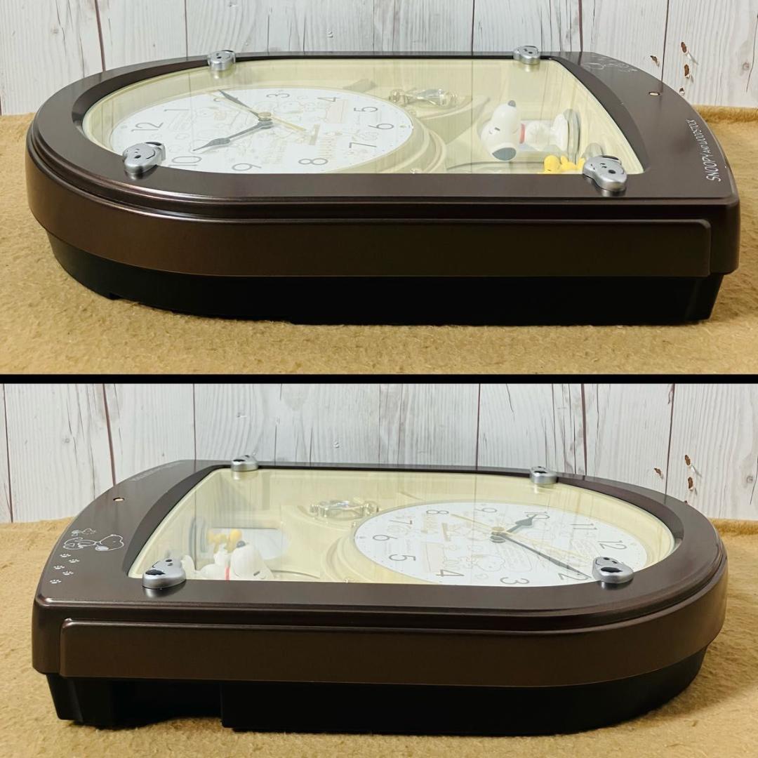 希少 RHYTHM 4MH778-M スヌーピー 掛時計 からくり時計