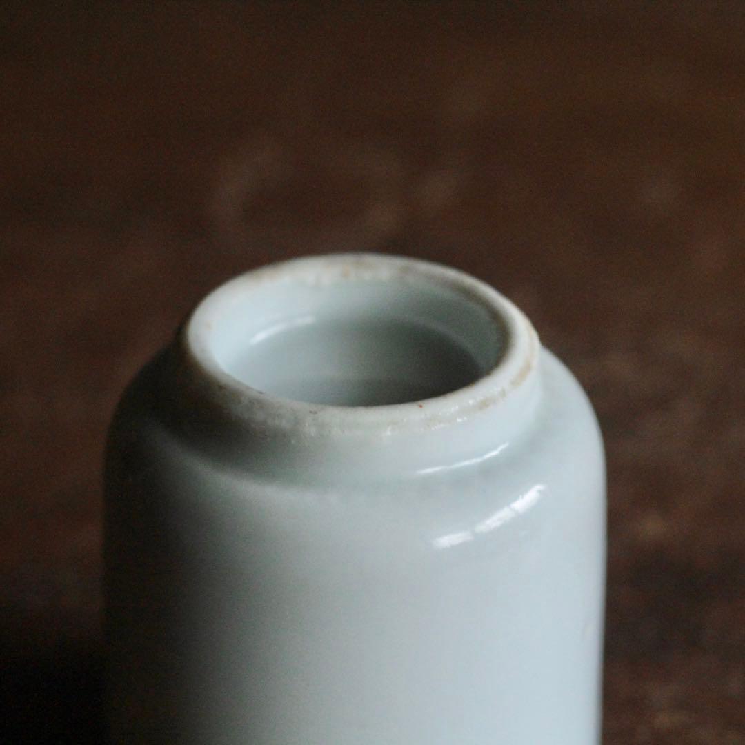 白磁 筒碗 筒盃 No.5 古道具 アンティーク 検）伊万里波佐見平佐