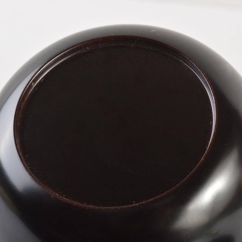 茶道具　廣鳳作　真塗　黒漆　大棗　共箱　V　6658