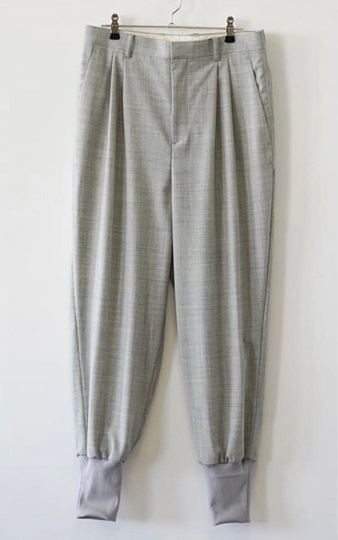 パンツ DIGAWEL 2 TUCK TAPERED HEM RIB PANTS