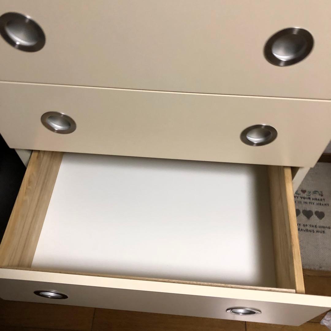 B038 レグナテック　6段　ハイチェスト　タンス　ベビー（ホワイト）