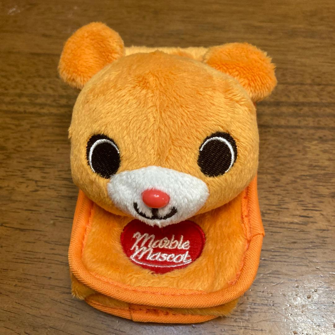 marble mascot ぬいぐるみポーチ　マーブルマスコット　オレンジ　クマ