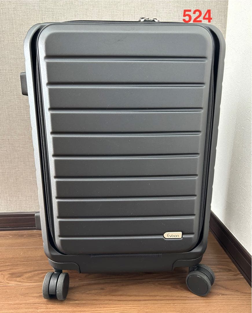 【数回使用】Evoon　スーツケース　拡張機能なし ブラック 524