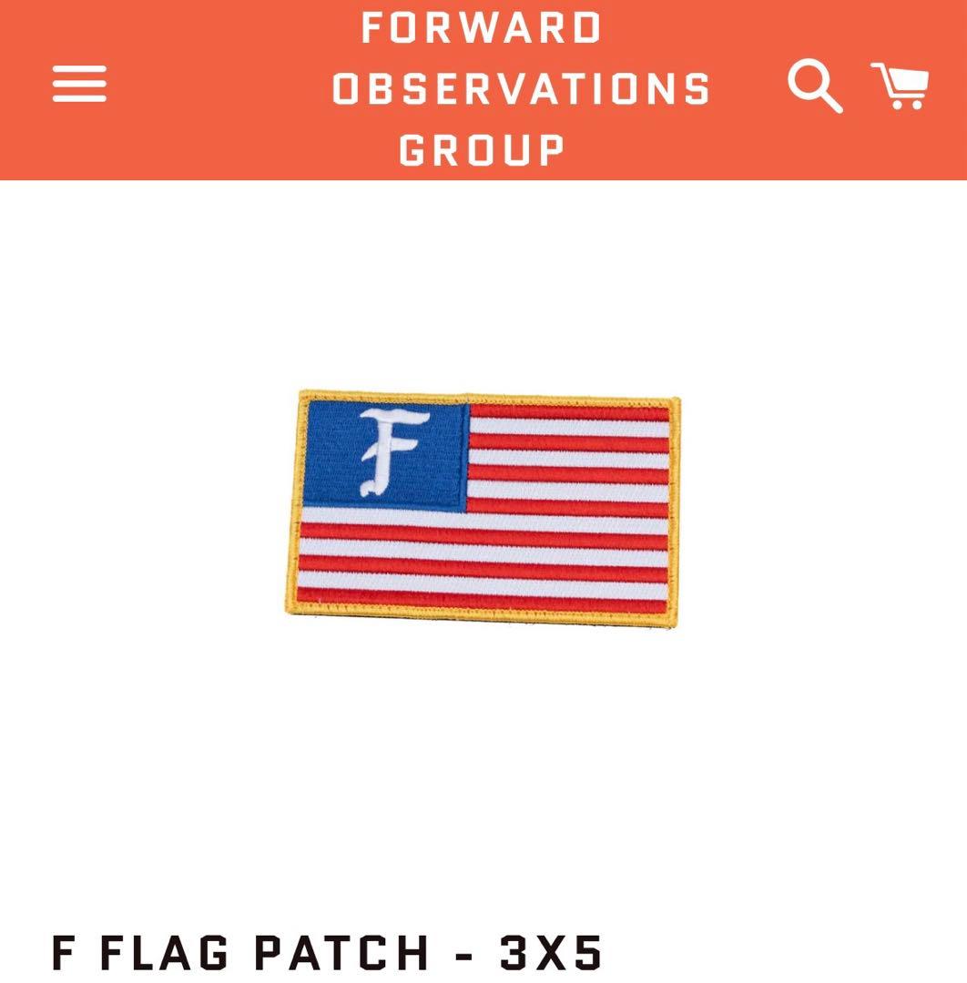 【実物】 FOG F Flag Patch 3x5 パッチ