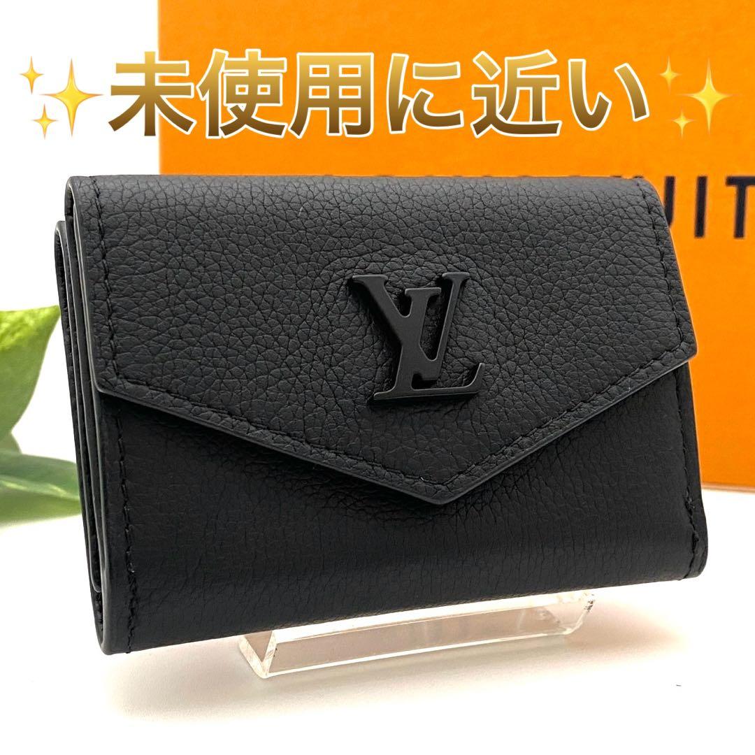 ルイヴィトン ポルトフォイユ ロックミニ 三つ折り財布 ブラック コンパクト