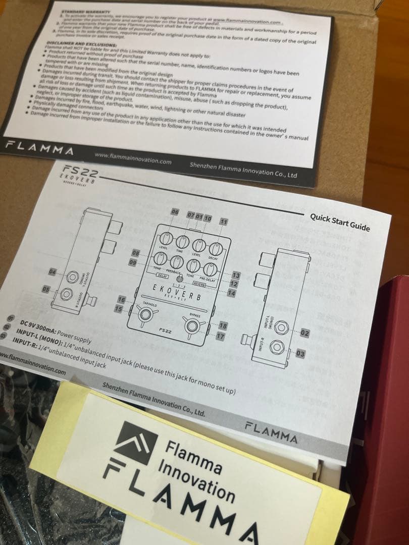 FLAMMA EKOVERB FS22 リバーブ ディレイ エフェクター ギター