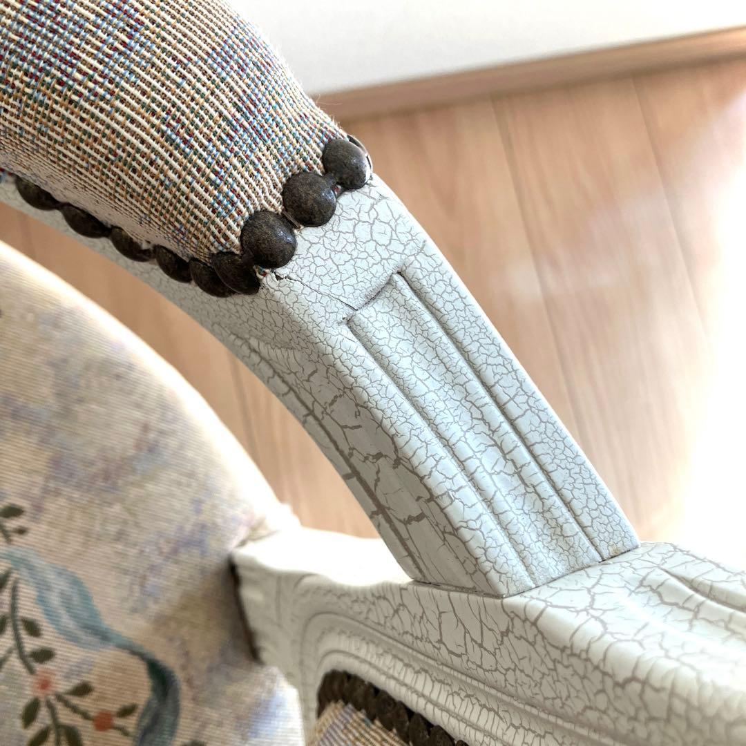 【美品】イタリア製　アンティーク　チェア　エンジェル　鋲打ち