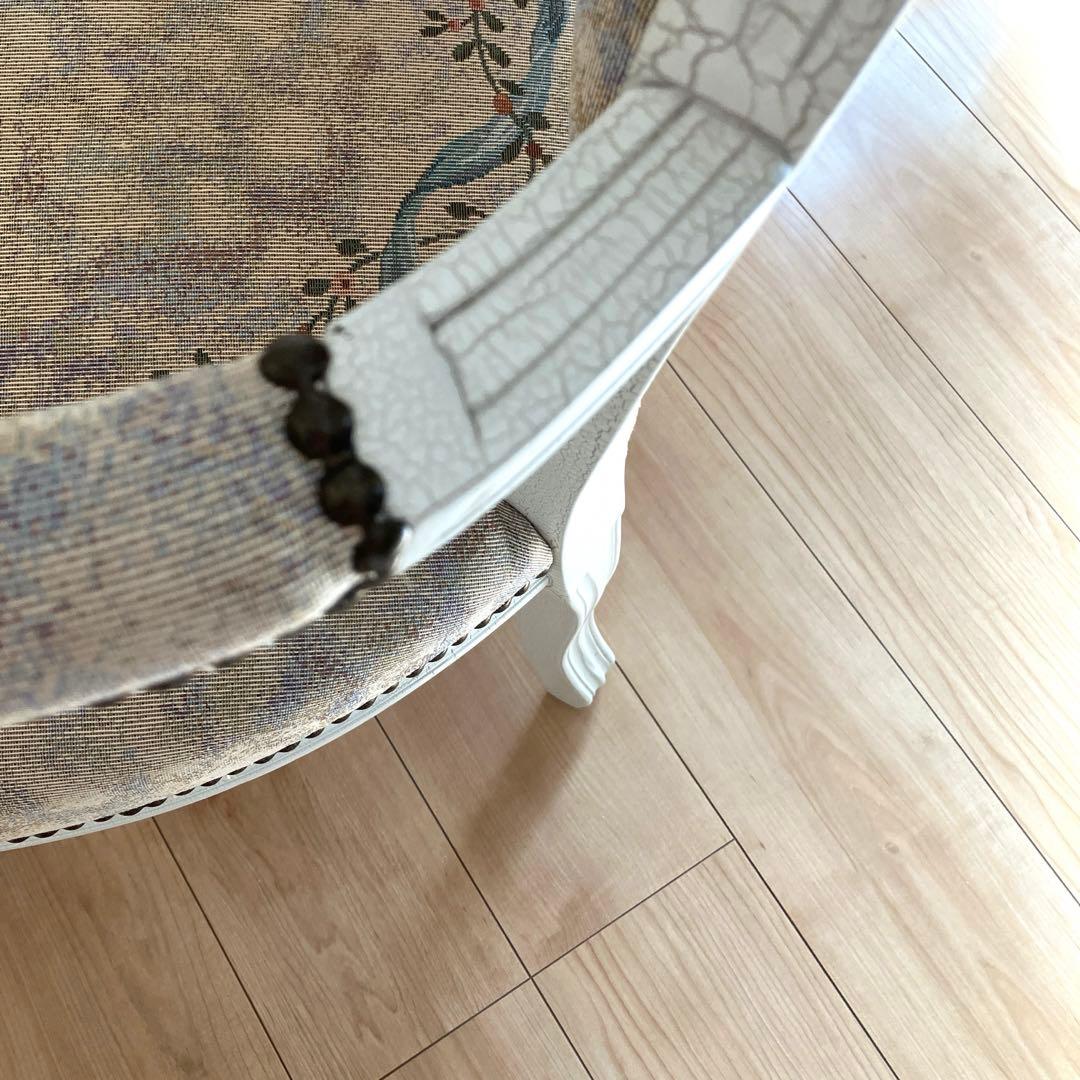 【美品】イタリア製　アンティーク　チェア　エンジェル　鋲打ち