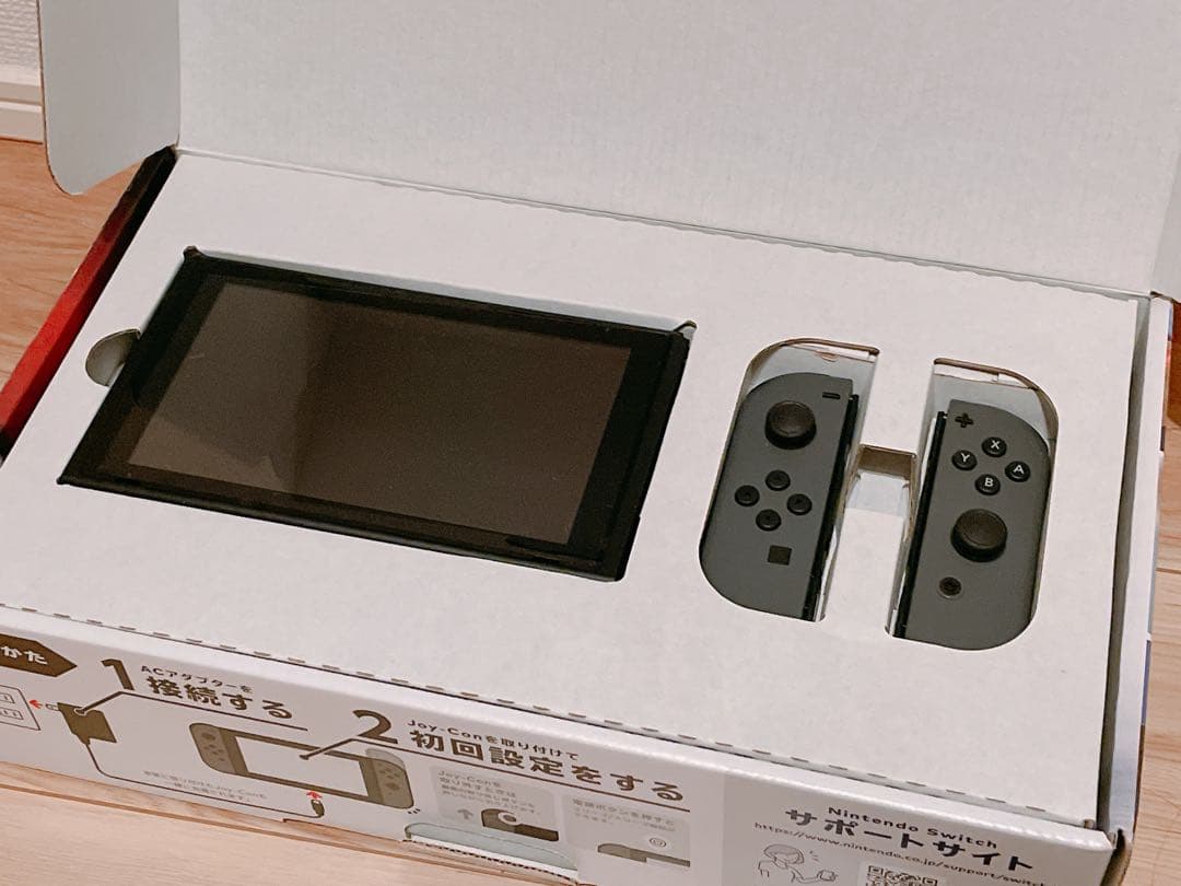 【美品】Nintendo Switch 本体 付属品完備 グレー