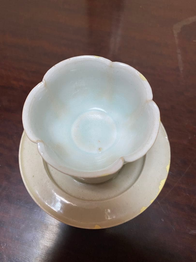 中国　宋　湖田窯　青白磁　盃　盃台