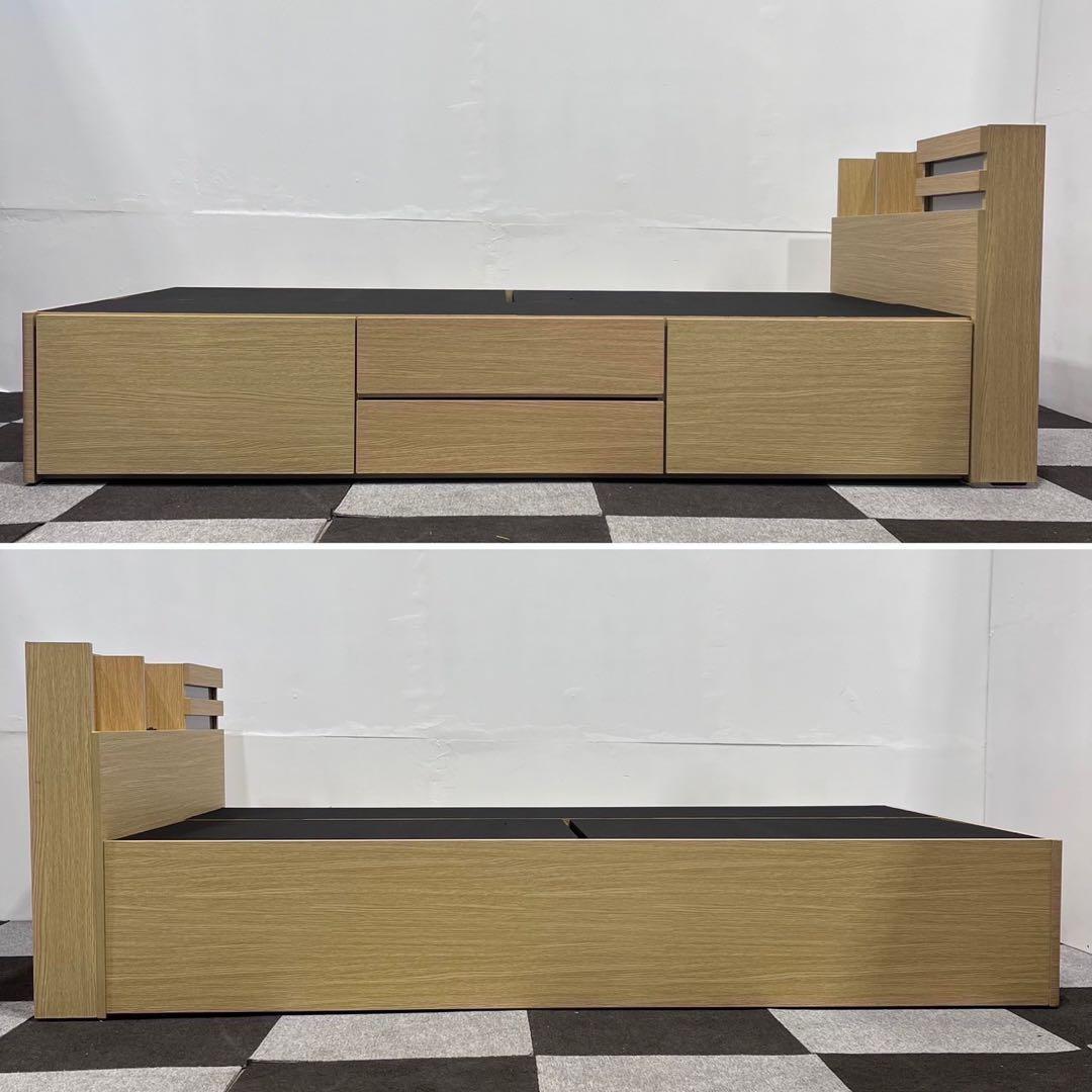 不二貿易 シングル ベッド コンセント 収納 ライト 付き 家具 Oc073