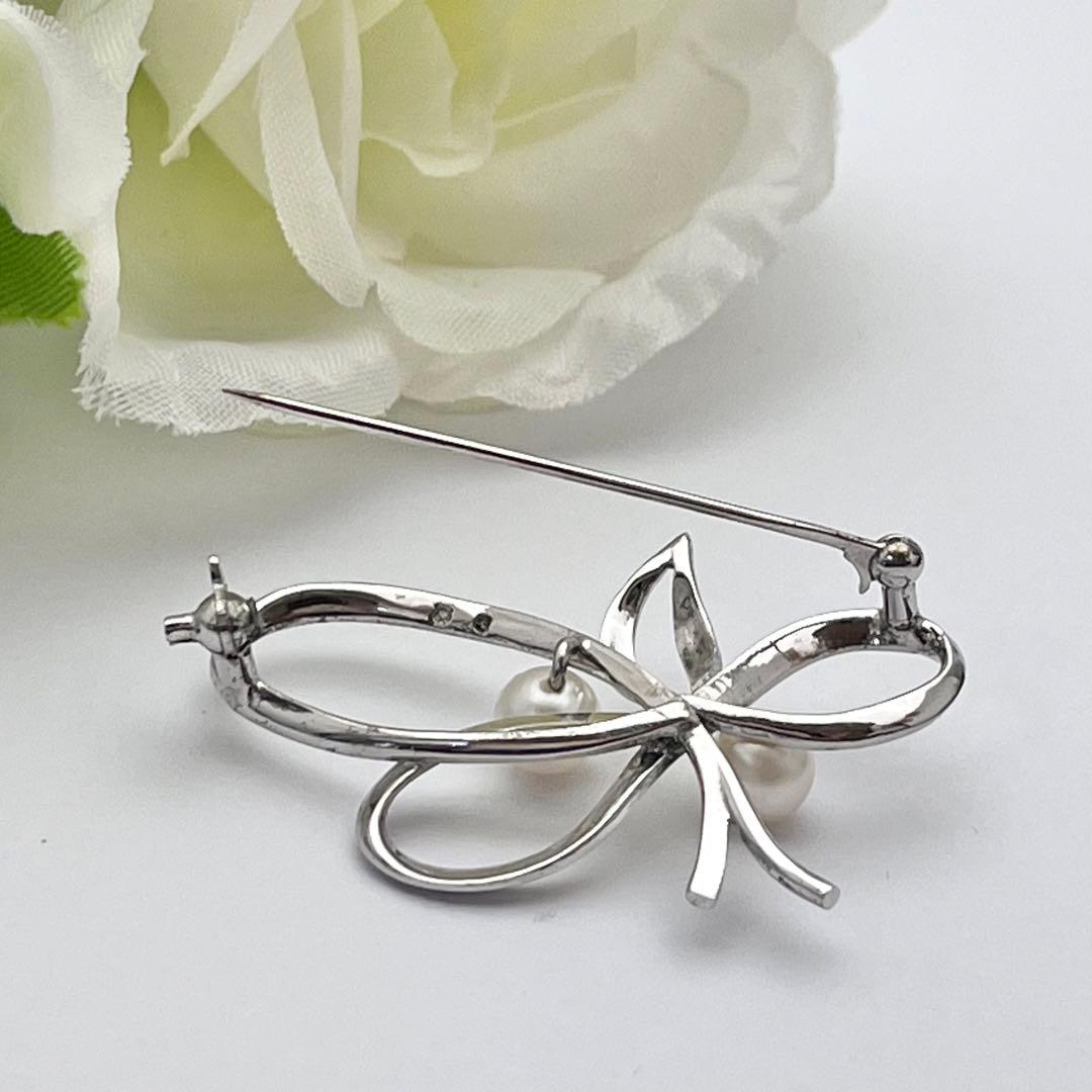 ☆美品☆ミキモト　パール　ブローチ　シルバー　皇室御用達ブランド