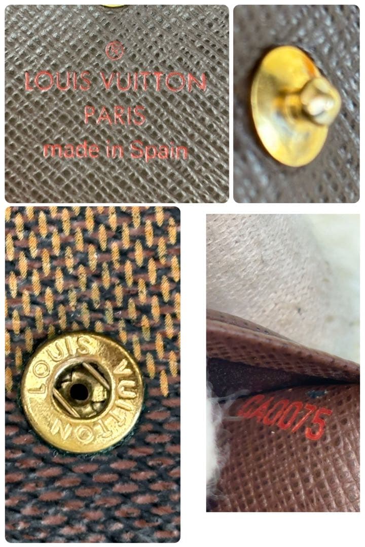 美品！ルイヴィトン ダミエ エベヌ　ポルトフォイユ トレゾール L字財布