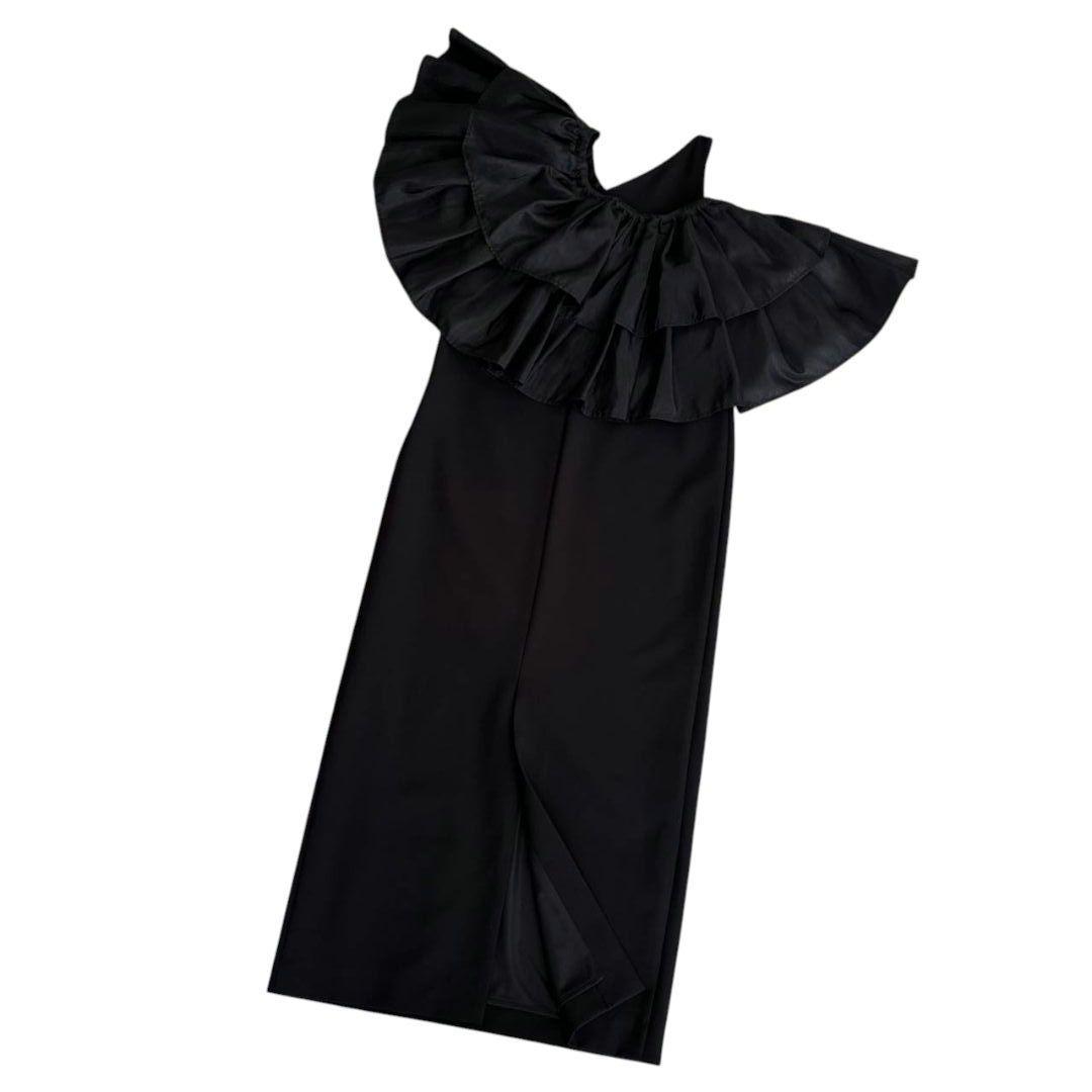 美品✨️アメリ　 LUSTER TIERED LAYERED DRESS 　黒