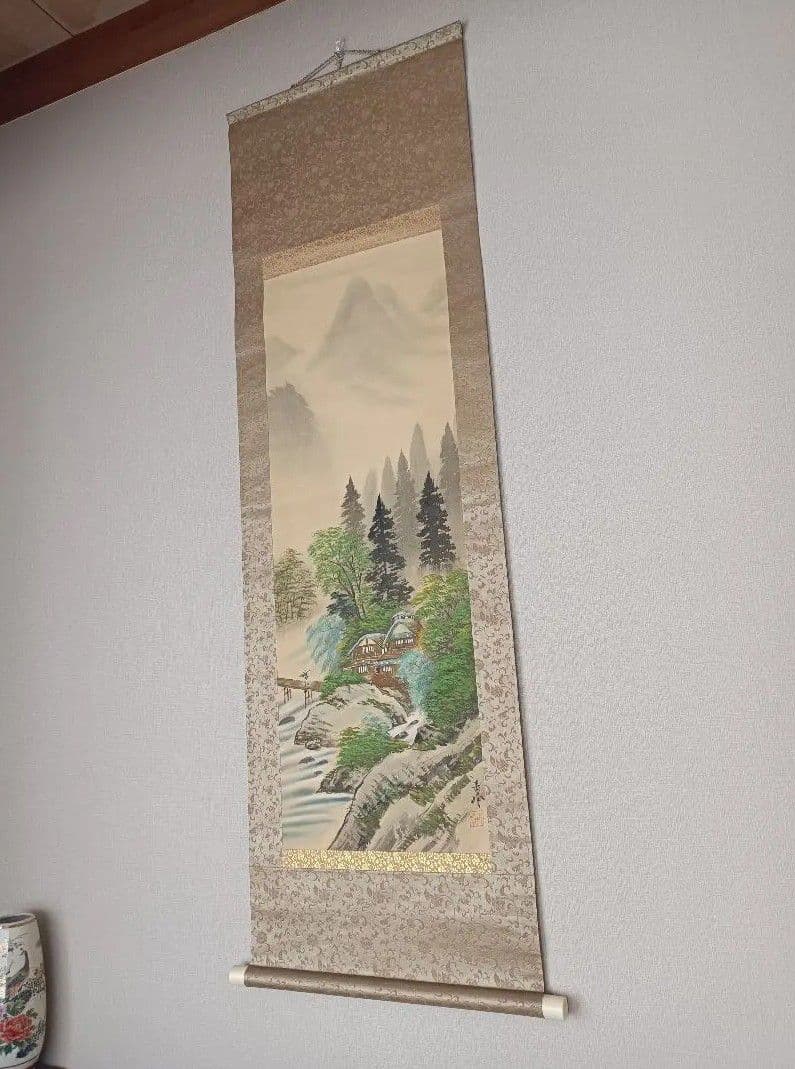 小栗春峰 軸 開運 金運 縁起物 繁盛 豊穣 福 おもてなし 絵 龍神 日本美術