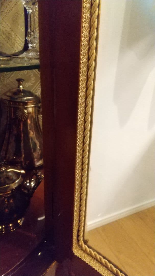 【高級輸入家具①】スペイン製 ガラスキャビネット キュリオケース ショーケース