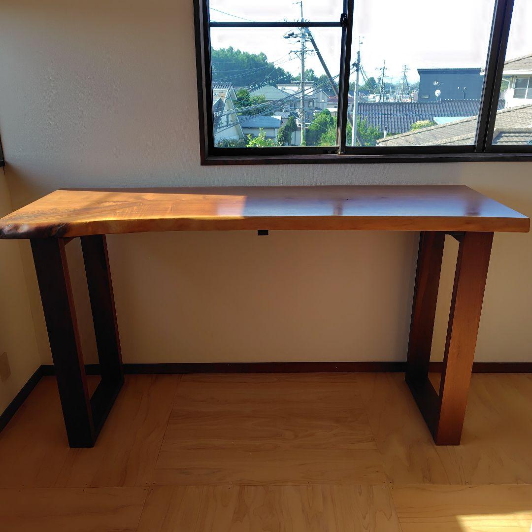 一枚板ウォルナット、スタンディングデスク、ダイニングテーブル