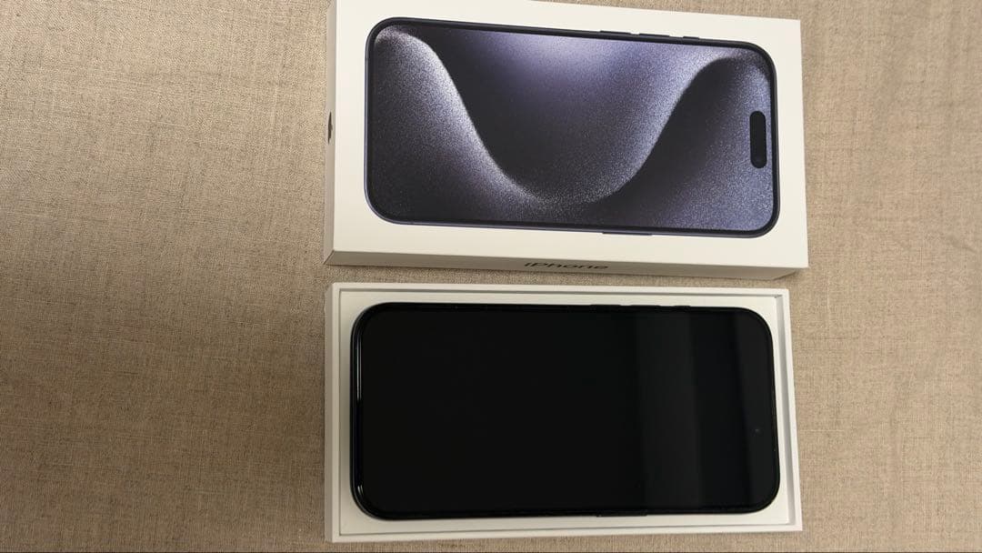 iPhone 15 Pro ブルー SIMフリー 画面フィルム&ケース付