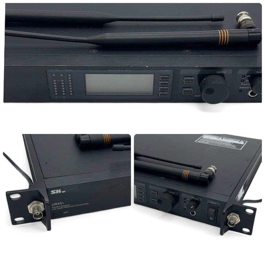 超希少 SHURE シュアー UR4S+ UHF ワイヤレスマイクレシーバー