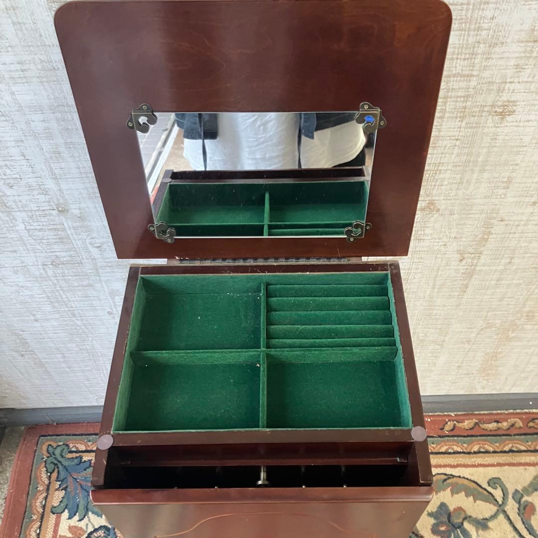 北欧レトロ Powellパウエル 猫脚 木製ジュエリーケース アクセサリーケース