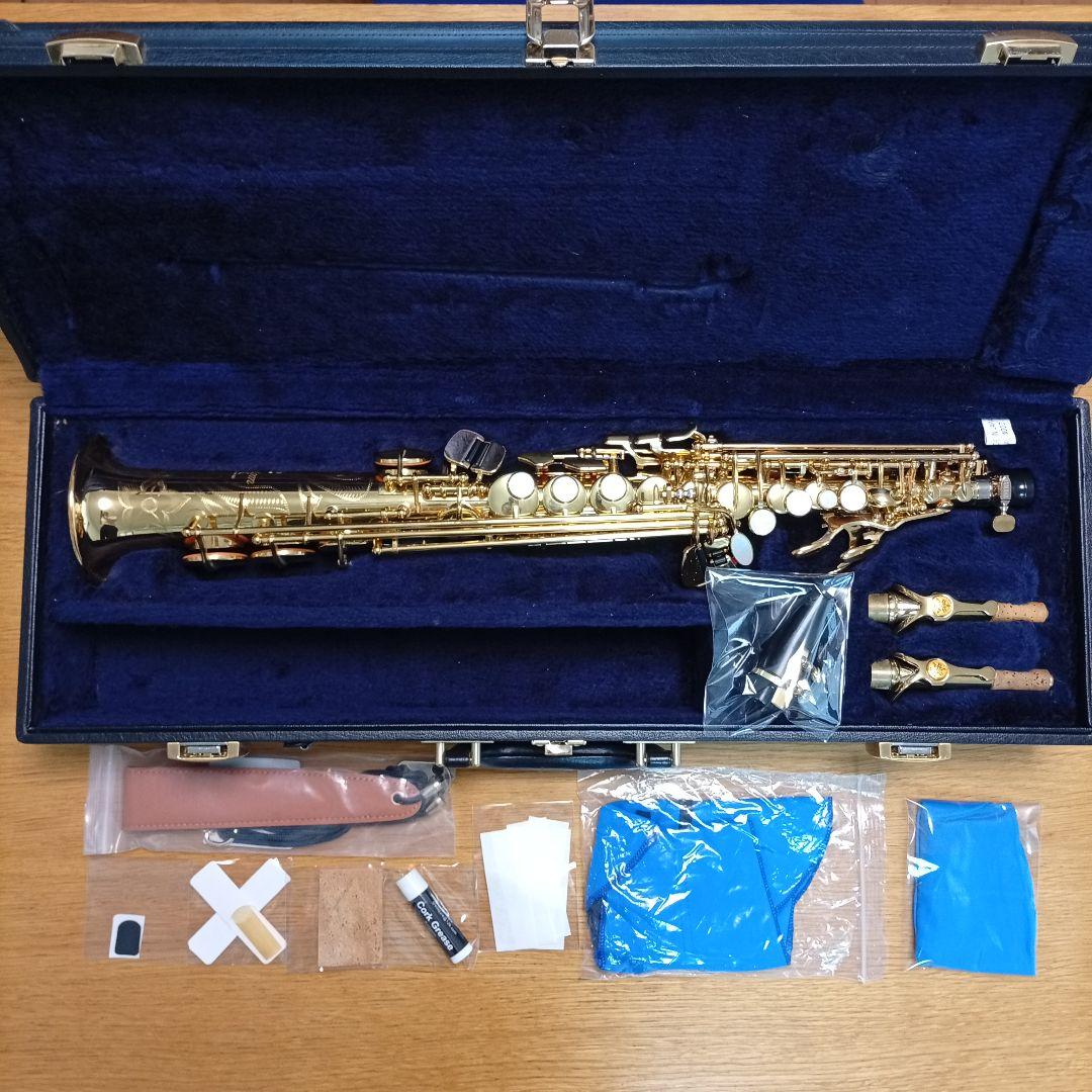 ②【麗音良品】YAMAHA YSS-875EX 純正ケース等完備ソプラノサックス