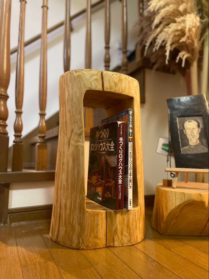 丸太サイドテーブル