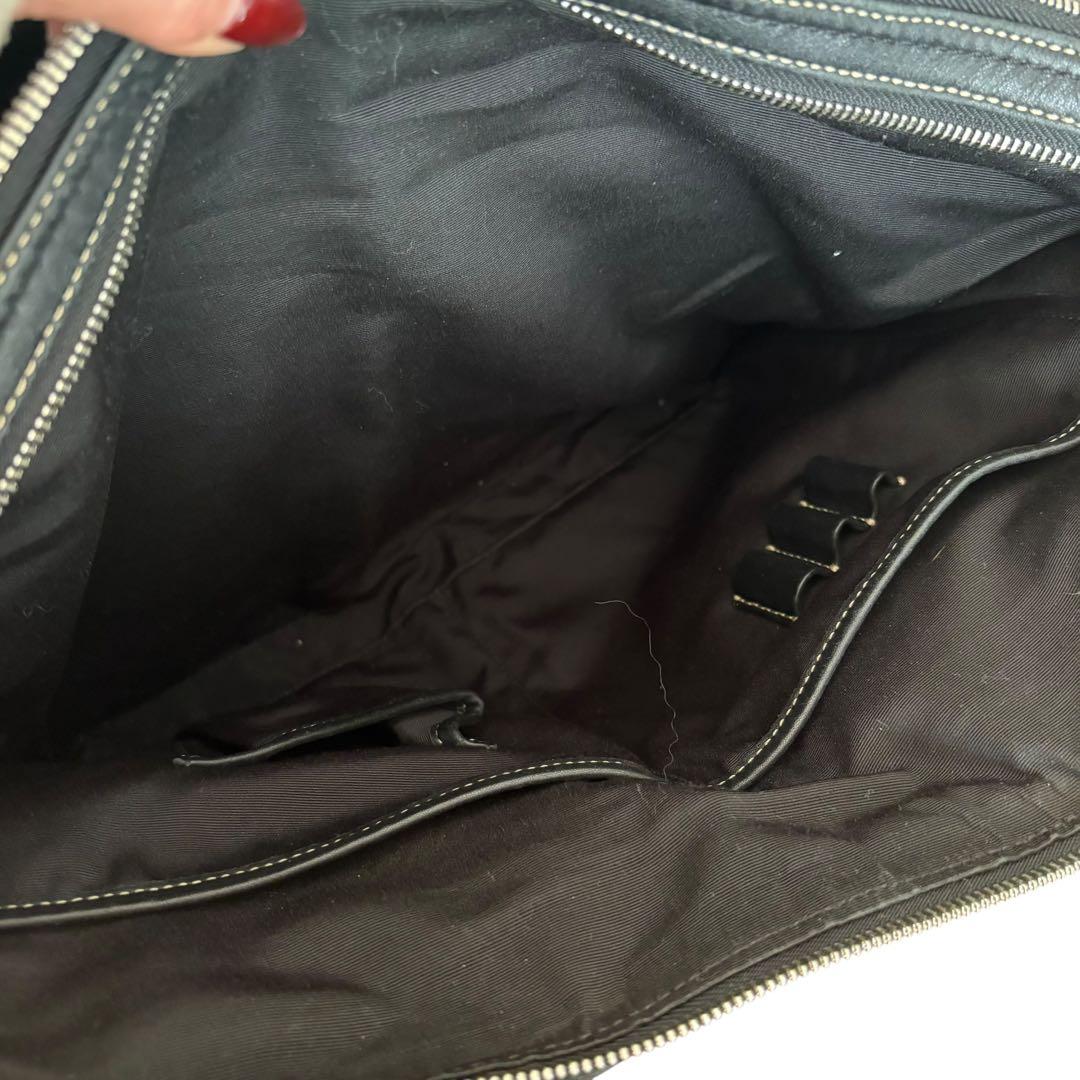 COACH レガシー オールレザー　2WAY大型　ビジネスバッグ　A4 ブラック