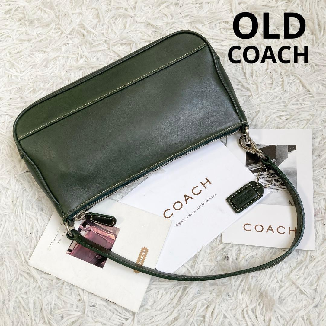極美品 vintage coach old accessory porch 緑