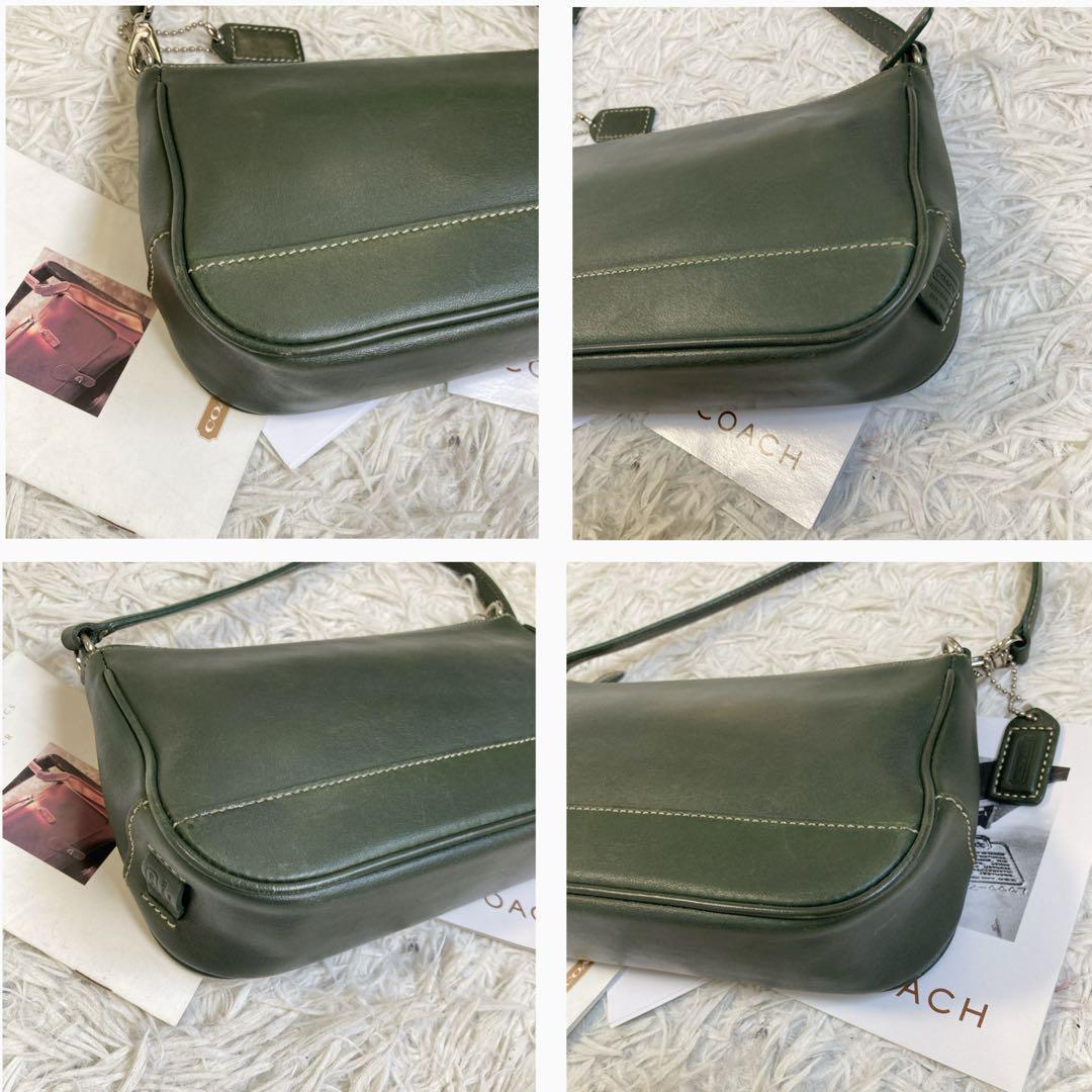 極美品 vintage coach old accessory porch 緑