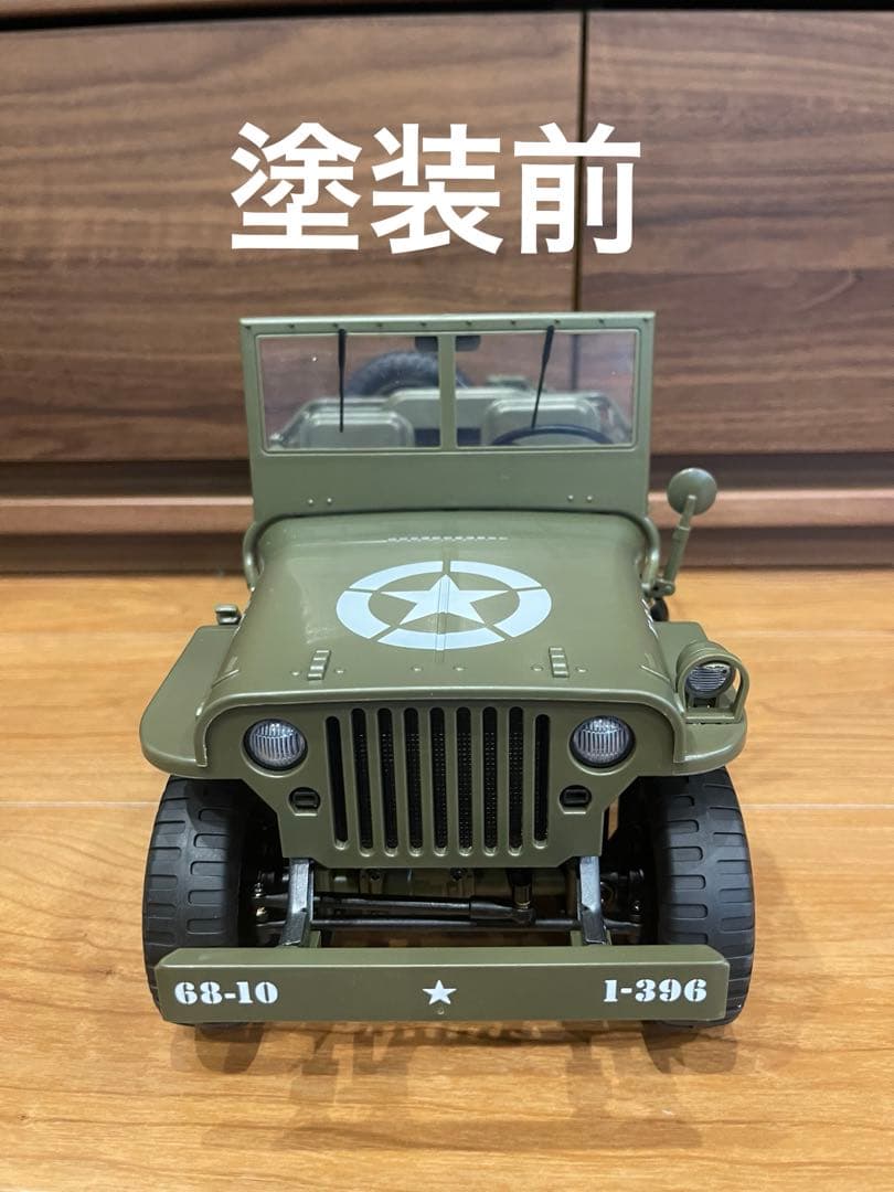限界値下げウィリスジープ1/10ラジコンc8815ミリタリーウェザリングカスタム