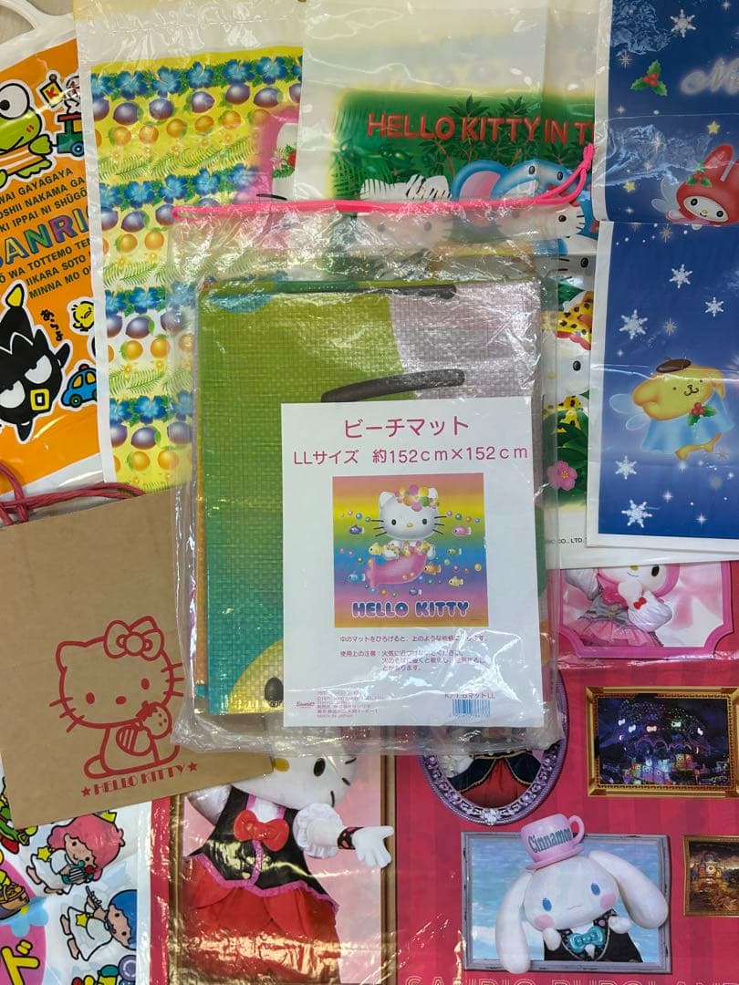 ハローキティ ビーチマット　ビニール袋 セット