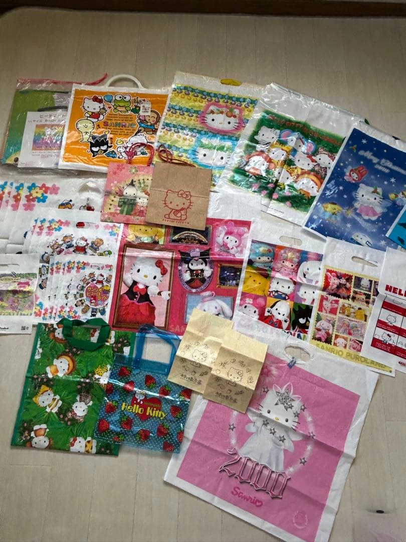 ハローキティ ビーチマット　ビニール袋 セット