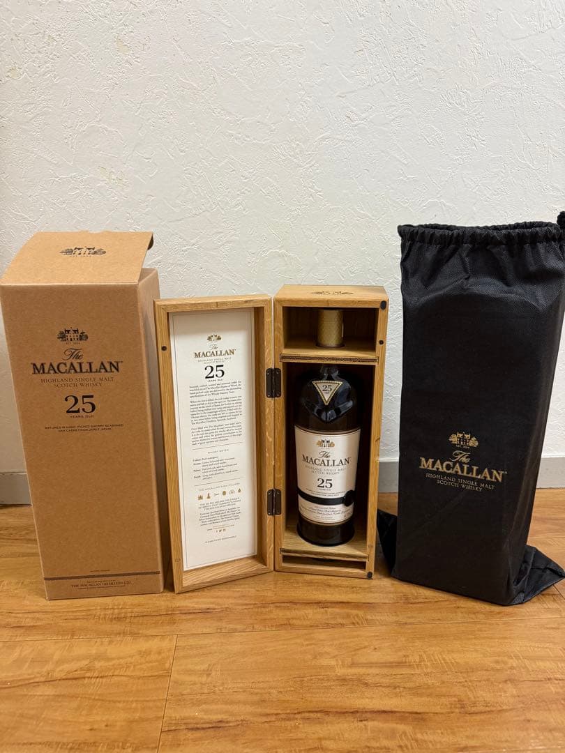 MACALLAN 25年 700ml ウイスキー 木箱付 新品未開封 マッカラン
